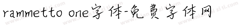 rammetto one字体字体转换
